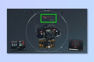A screenshot showing how to dock in Starfield