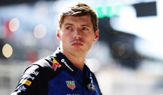 Max Verstappen of the Netherlands and Oracle Red Bull Racing looks on in the Pitlane during previews ahead of the F1 Grand Prix of Spain at Madring on September 10, 2026 in Madrid, Spain