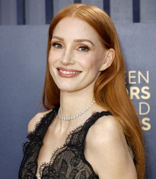 Jessica Chastain on the SAG Awards red carpet