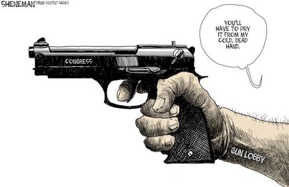 Editorial cartoon U.S. Congress Gun Lobby