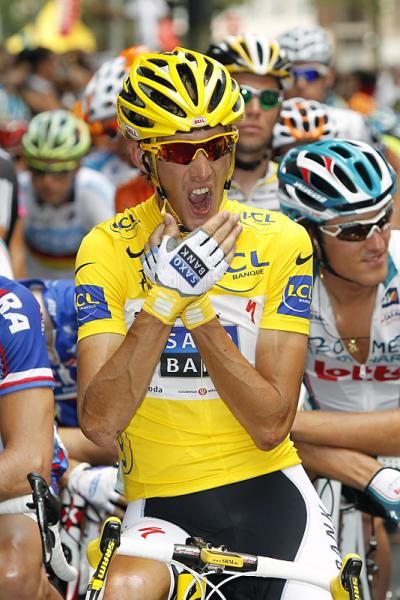 Up late last night celebrating the yellow jersey, Andy?
