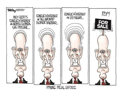 Political cartoon national Rick Scott Florida