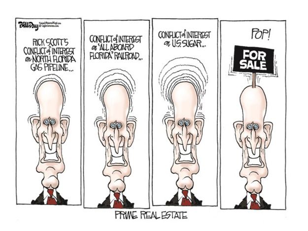 Political cartoon national Rick Scott Florida