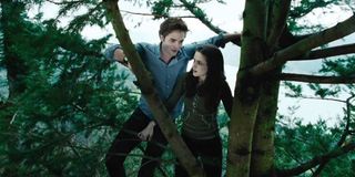 Robert Pattinson and Kristen Stewart as Edward and Bella in Twilight