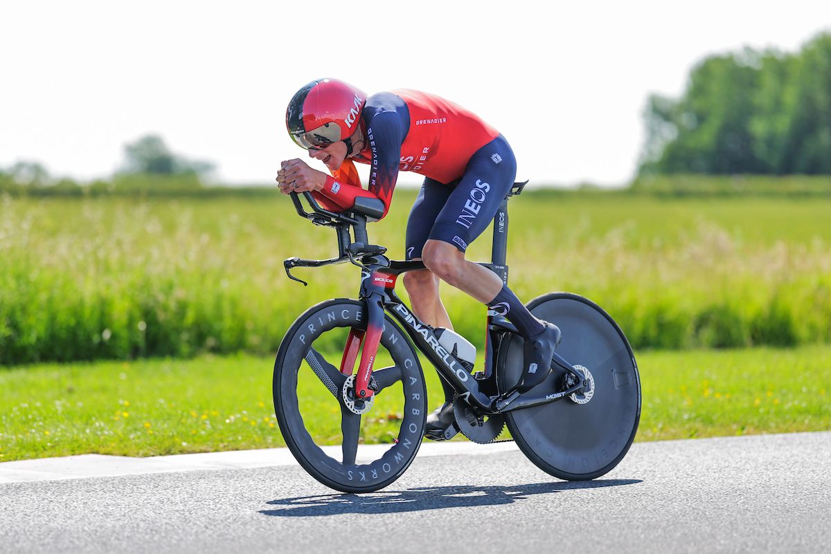 Picture by Alex Whitehead/SWpix.com - 21/06/2023 - Cycling - 2023 British National Road Championships - Croft Circuit, Darlington, England - Men's Elite Time Trial - Connor Swift of Ineos Grenadiers