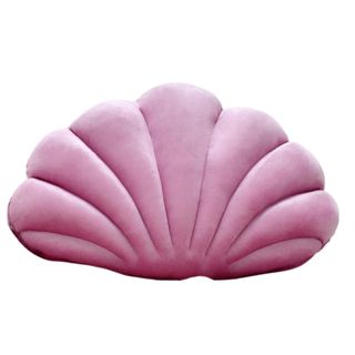 A pink shell accent cushion