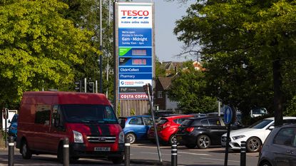 Tesco petrol station sign