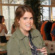 Princess Eugenie wearing a green jacket