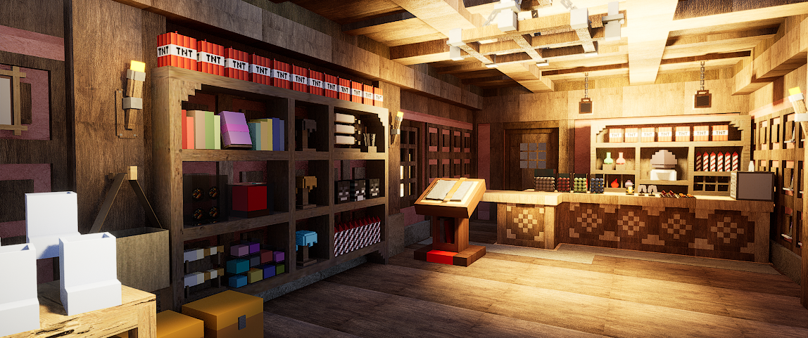 A scene of a chicken shop from A Minecraft Movie