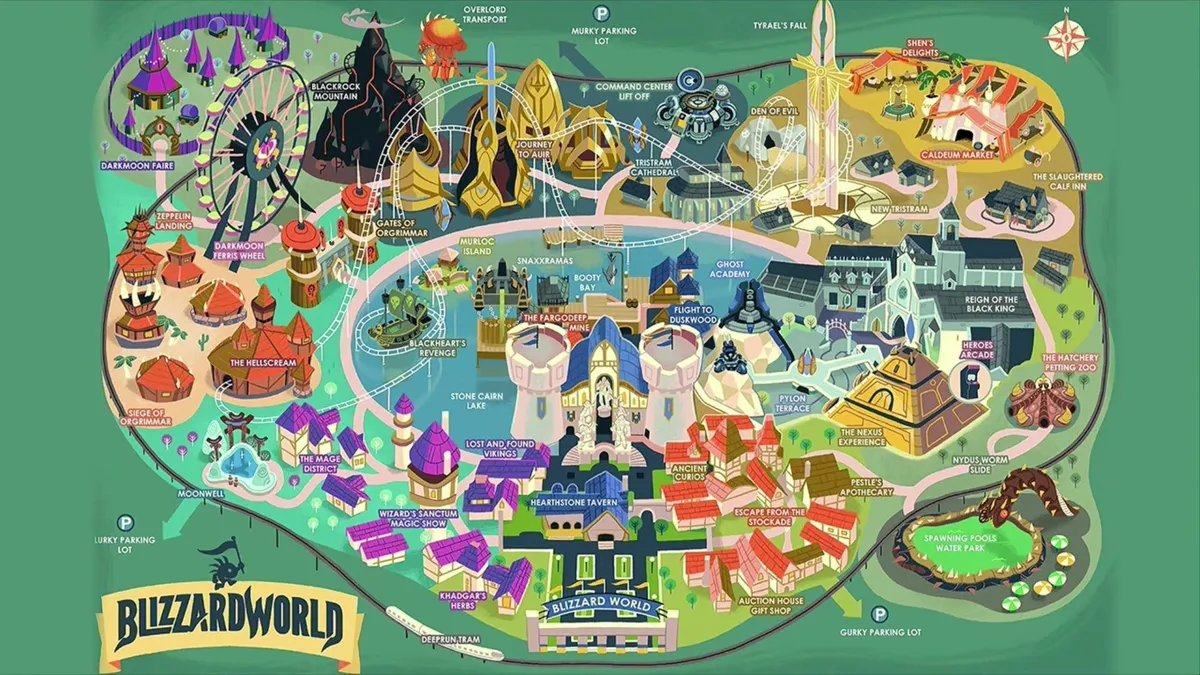 Концепт тематического парка Blizzard World