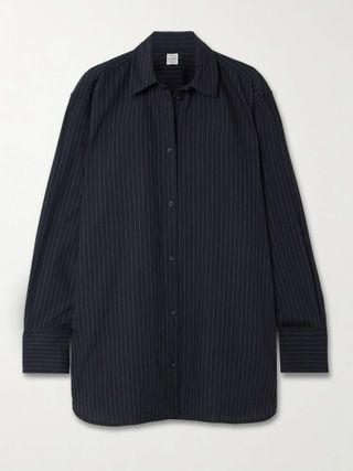 Pinstriped Wool-Blend Shirt