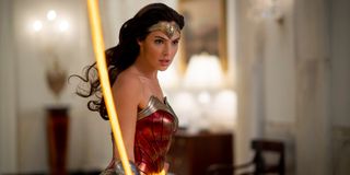 Wonder Woman 1984 Gal Gadot stands with her lasso of truth