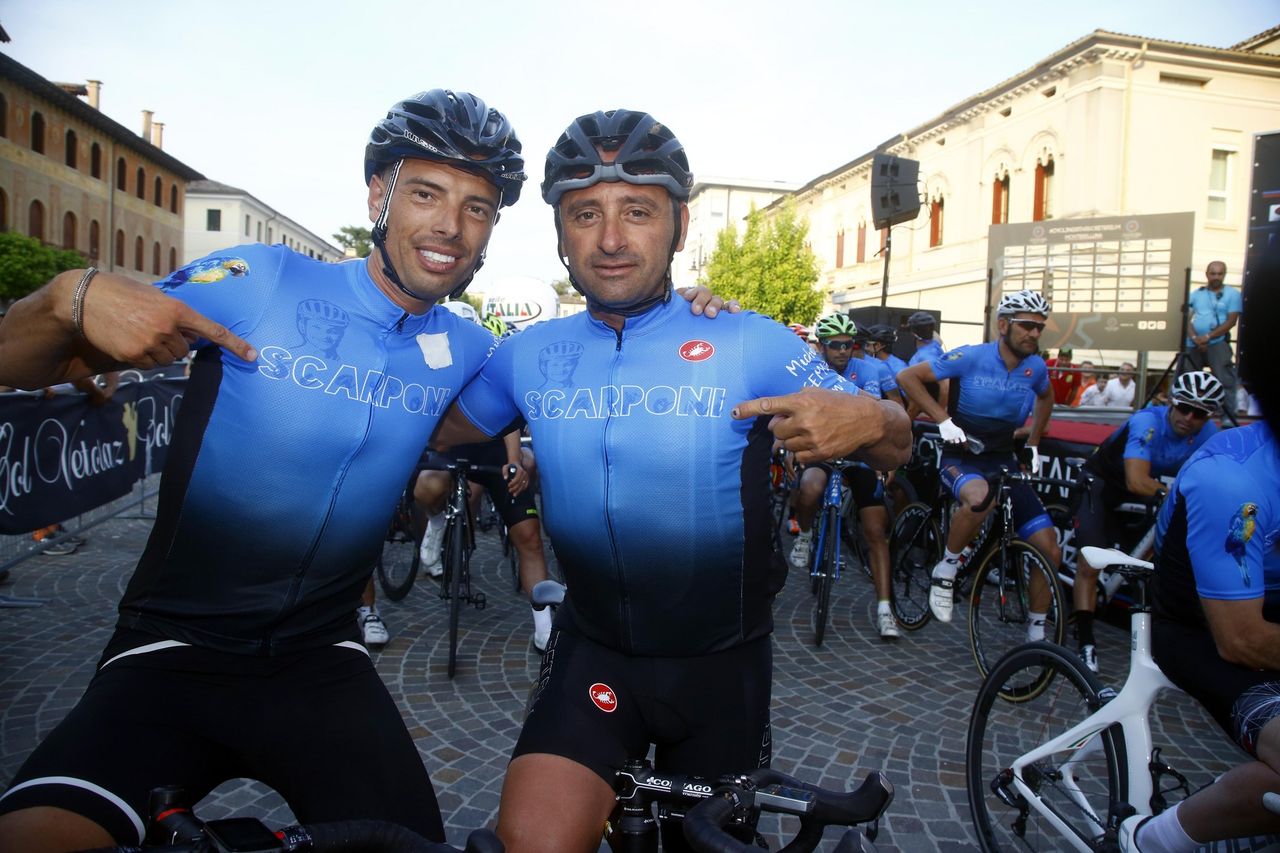 Alessandro Ballan with Paolo Bettini