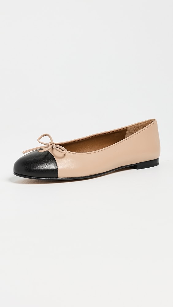 The Demi Flats - Dune/black Nappa