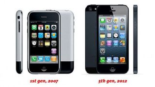 iPhone 1st gen and 5th gen