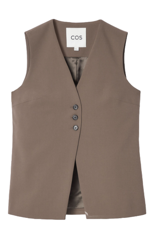 COS Longline Tailored Twill Waistcoat 