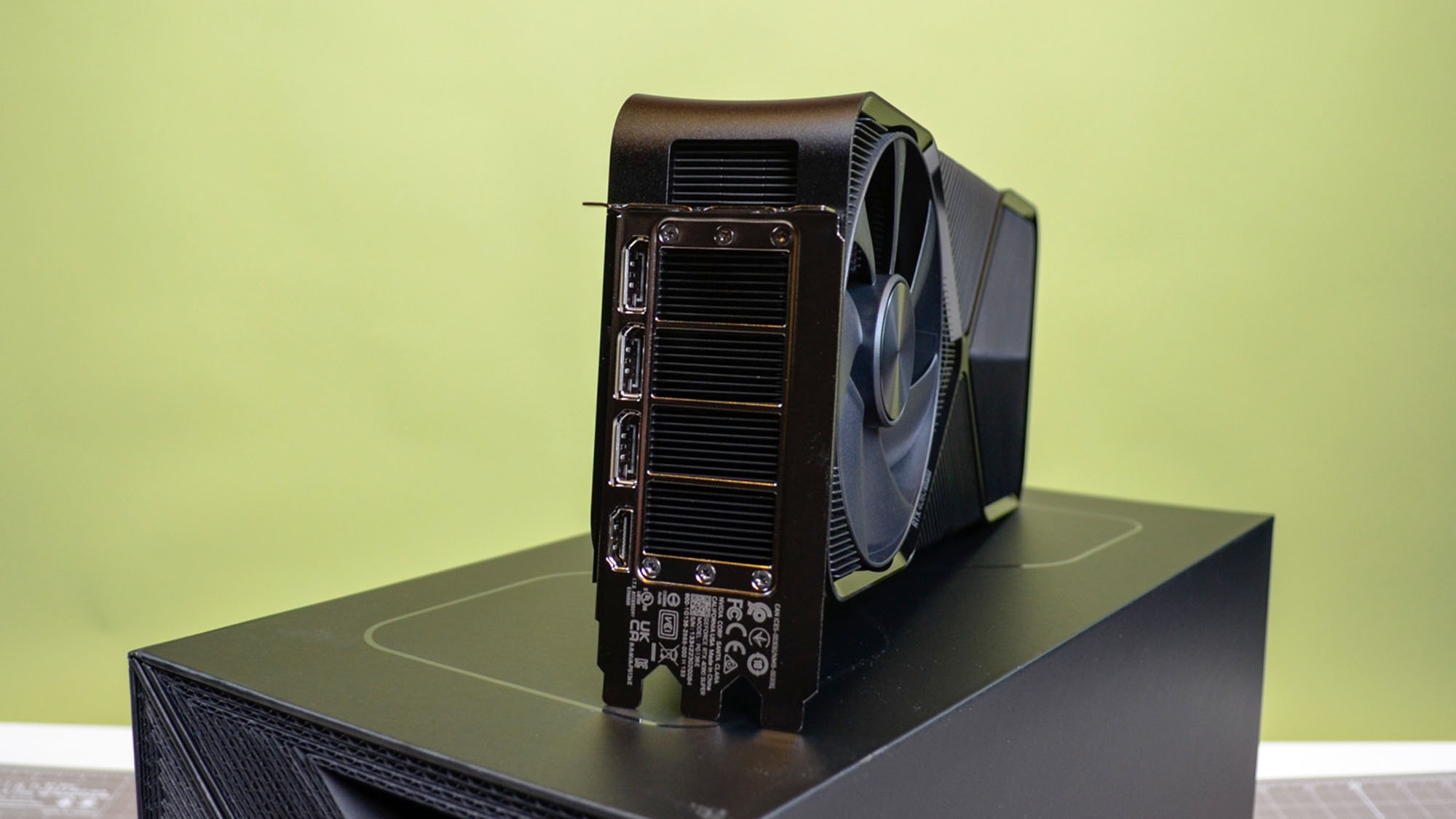 An Nvidia GeForce RTX 4080 Super on a desk