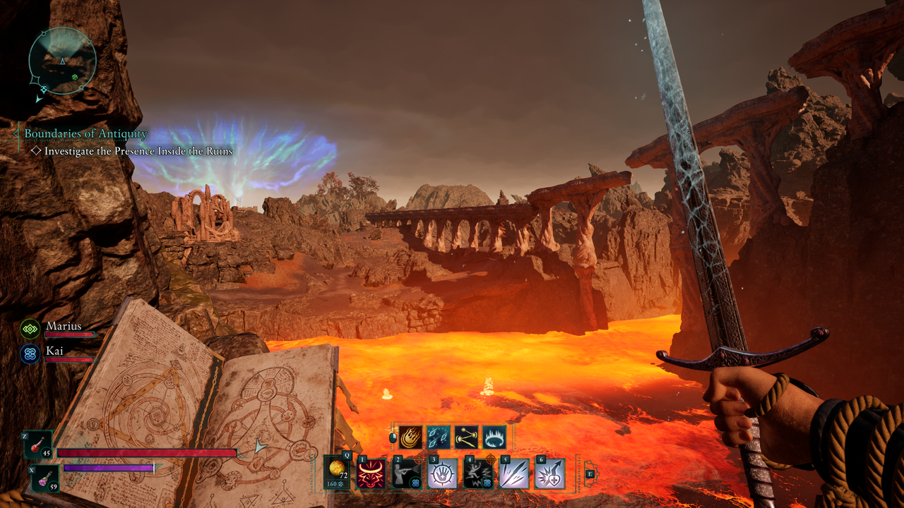 A lake of lava in Avowed