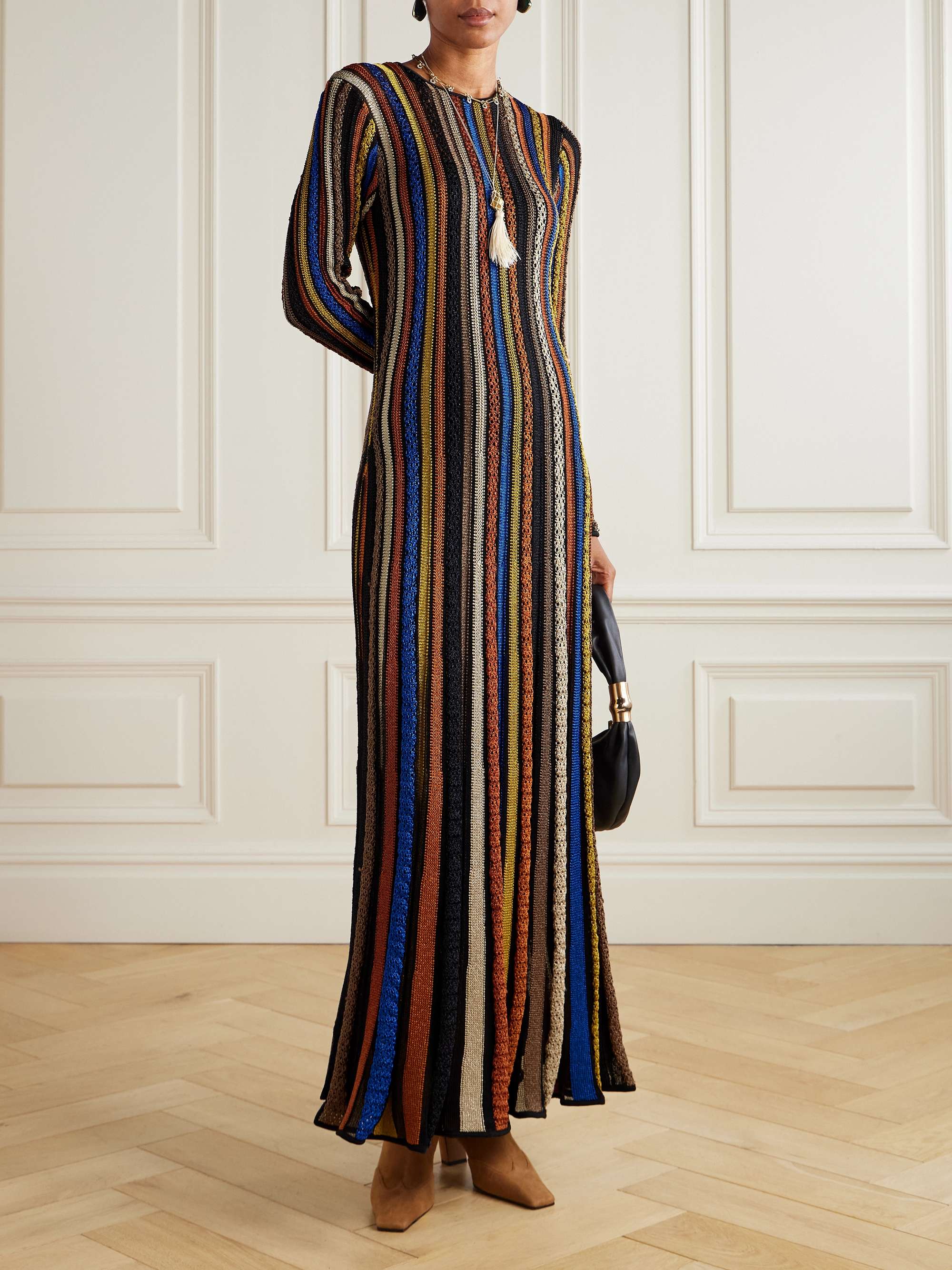 Albie Striped Knitted Maxi Dress