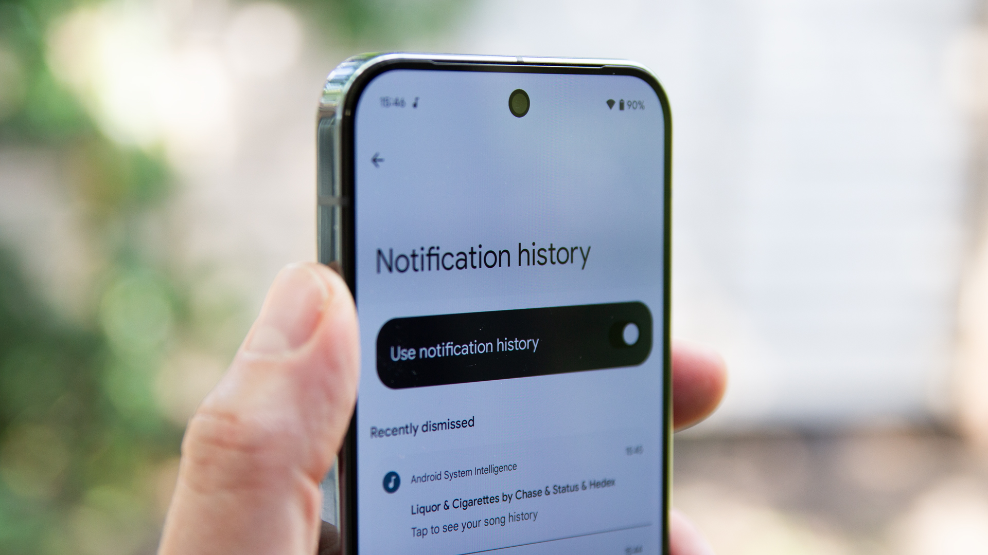 Notification history in Android