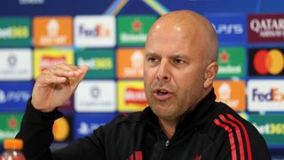 Arne Slot in his press conference before the Liverpool vs Atletico Madrid game