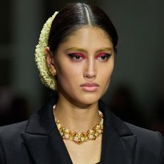 A key New York Fashion Week Autumn/Winter 2025 beauty look from Bibhu Mohapatra