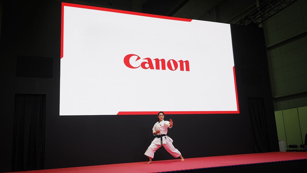 Japanese Karateka, Hikaru Onu, kata demonstration on the Canon stage at CP+ 2025