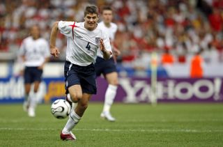 Steven Gerrard in action for England against Ecuador in the last 16 of the 2006 World Cup