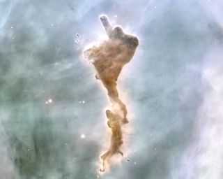 The cold molecular cloud known as the "Finger of God" is a stellar nursery in the Milky Way, just like two clouds recently discovered near the galaxy's center.