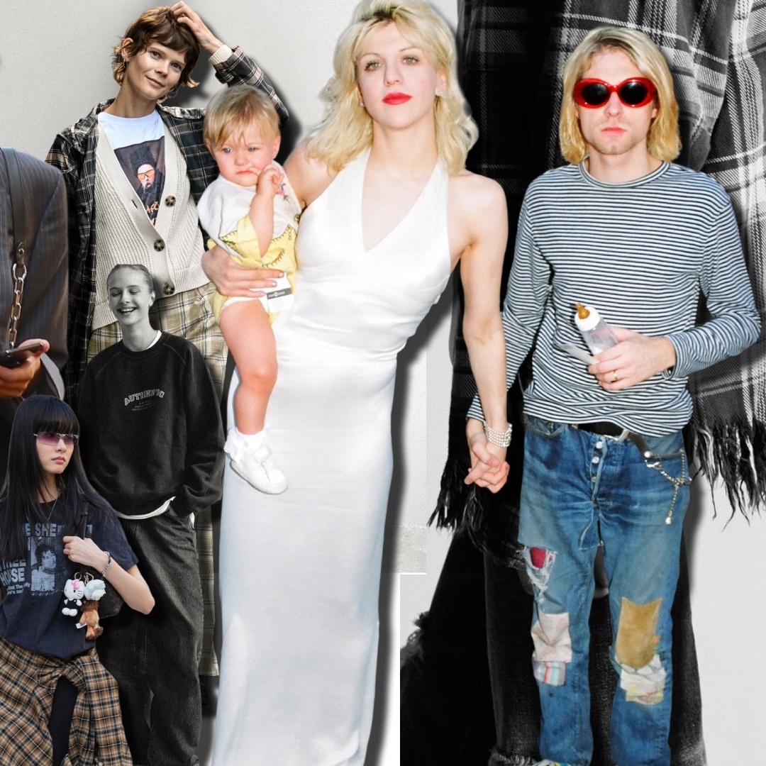 Kurt Cobain and Courtney Love lead the pack in '90s influenced-style
