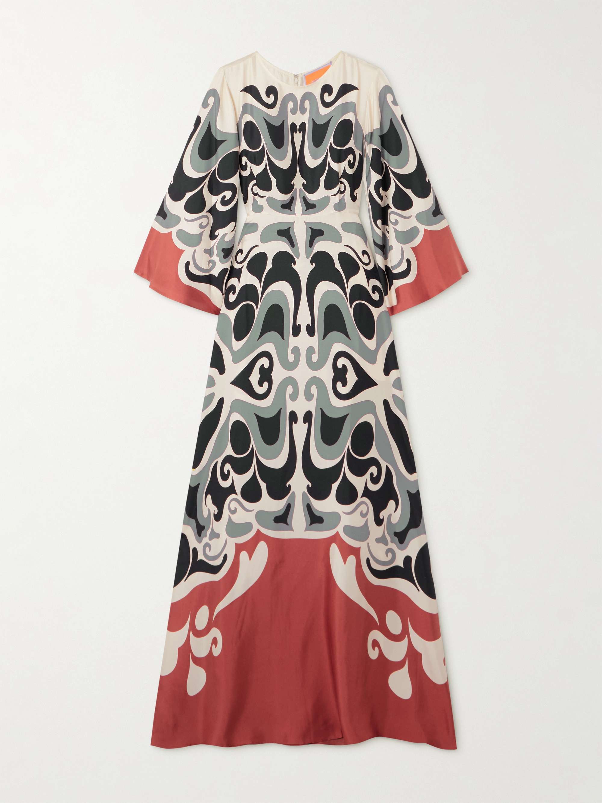 Silk-Twill Maxi Dress