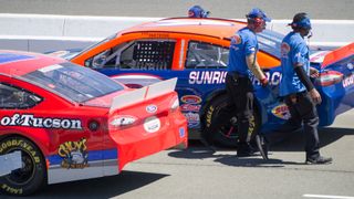 NASCAR pit lane line up