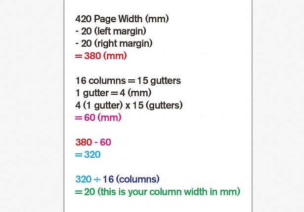 Use a column grid: step 4