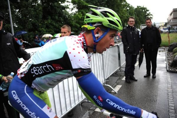 Peter Sagan (Liquigas-Cannondale) after crossing the line