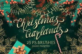 Create beautiful Christmas patterns with this new set of Photoshop brushes