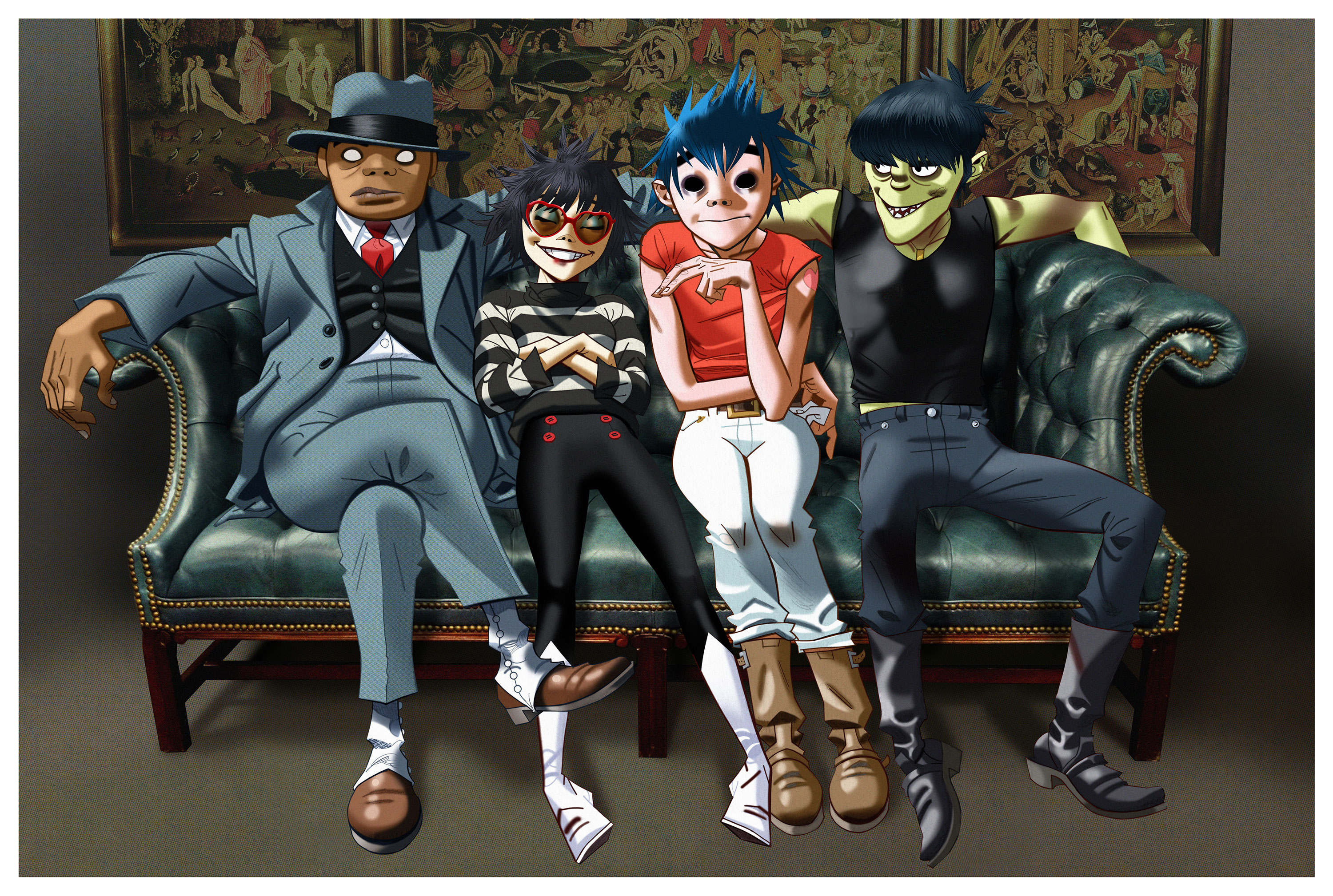 four animated characters