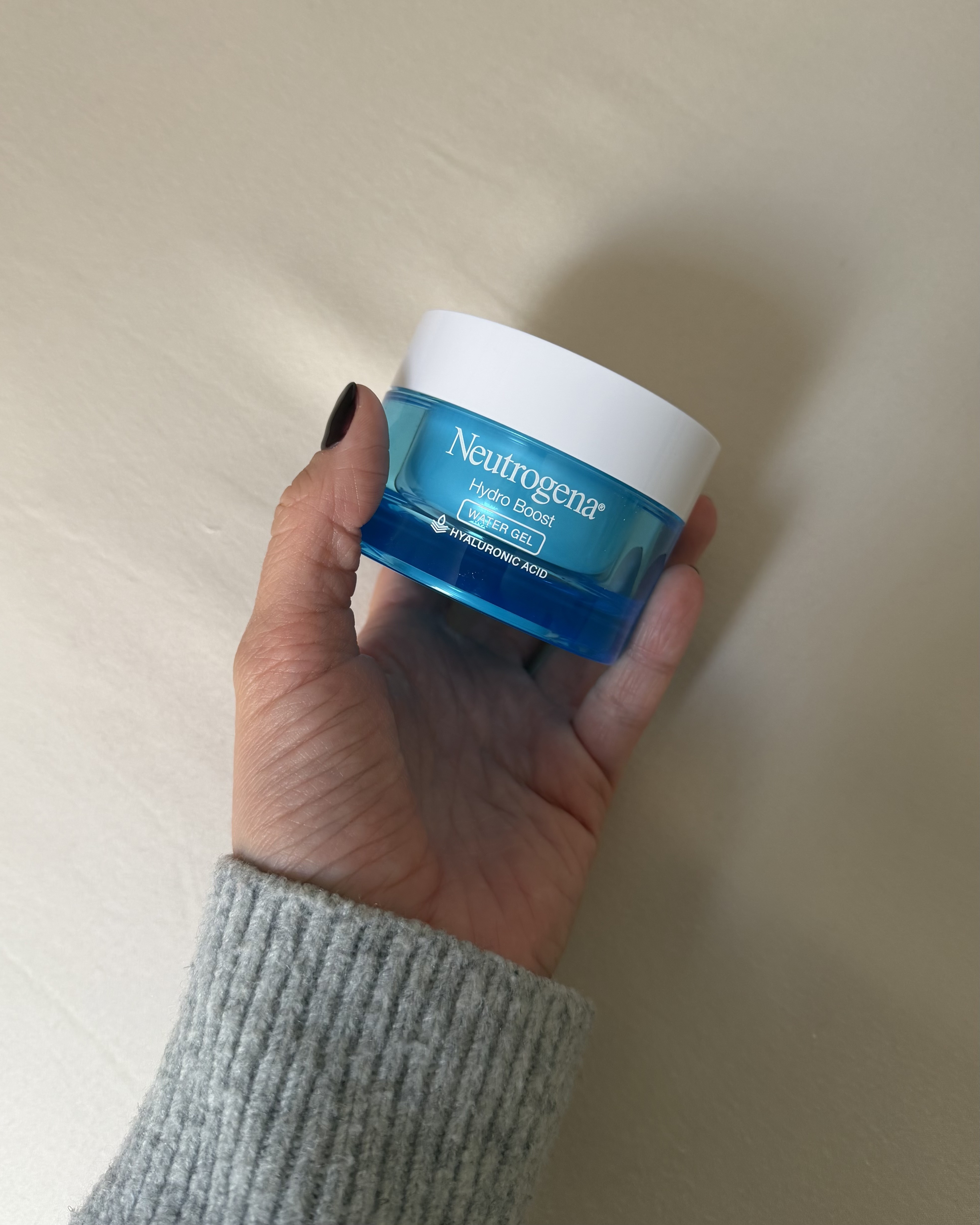 Brascia holding the Neutrogena Hydro Boost Water Gel.