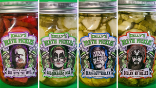 Mastodon’s members depicted on jars of pickles