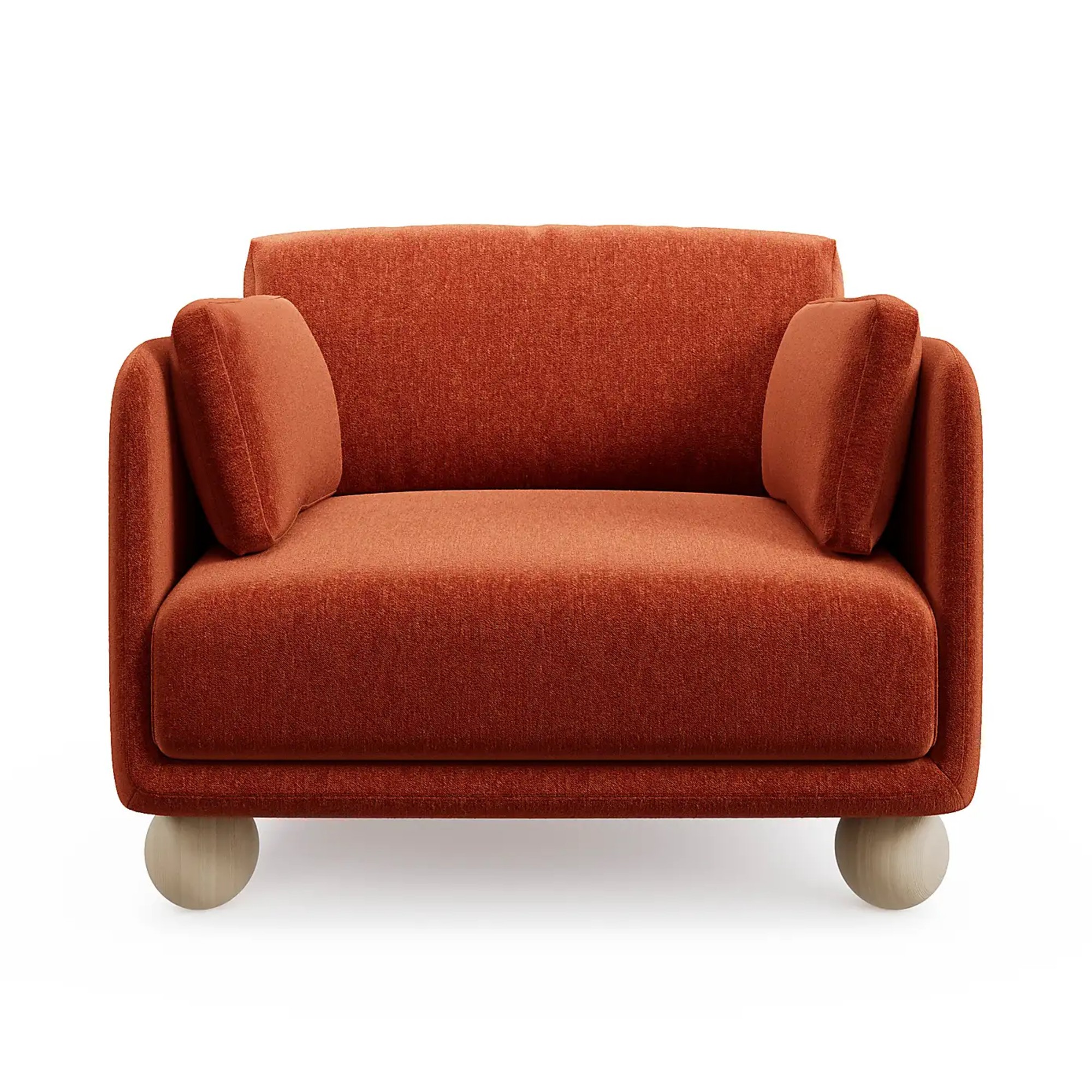 Dunelm Armitage Chenille Snuggle Chair with Ball Feet