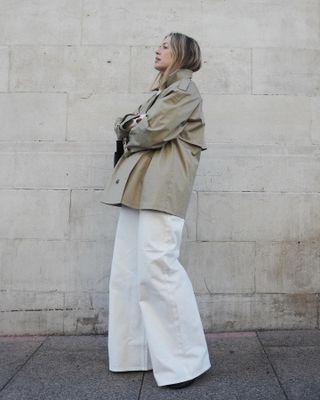 hush cropped trench