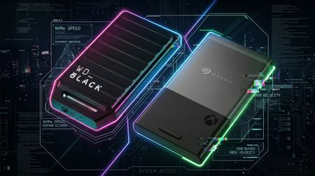 AI-Generated screenshot of the WD_Black and Seagate Storage Expansion cards for Xbox