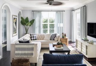 White living room by Corine Maggio of CM Natural Designs