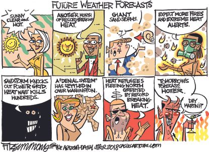 Editorial Cartoon U.S. future weather forecasts extreme heat
