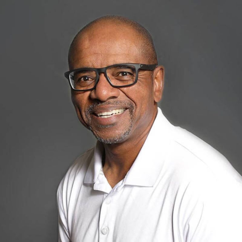 Man smiles for portrait picture