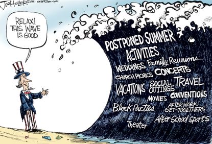Editorial Cartoon U.S. covid summer plans