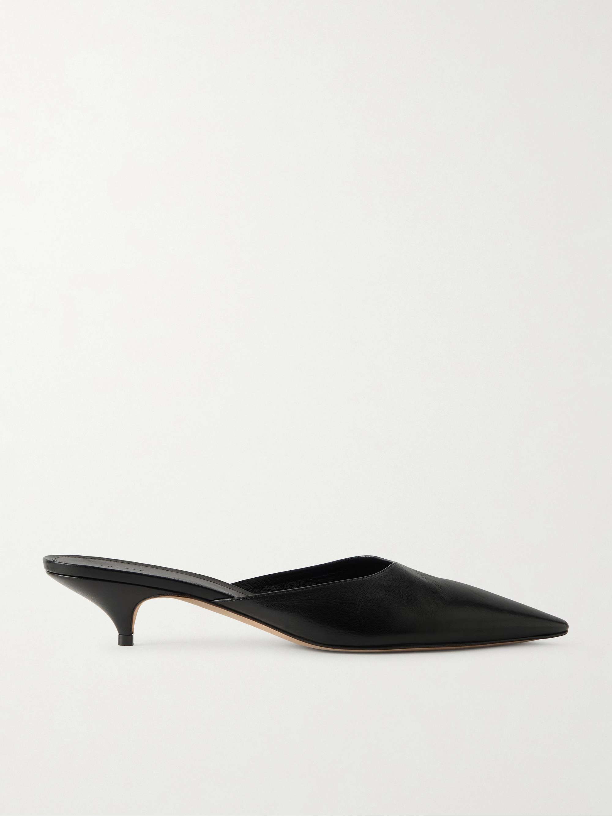 Lisa Polished Leather Mules