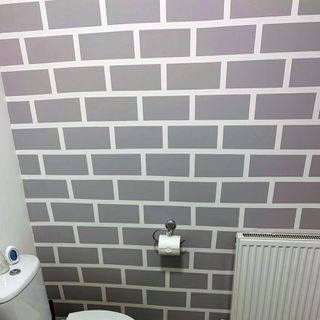 bathroom wall after makeover