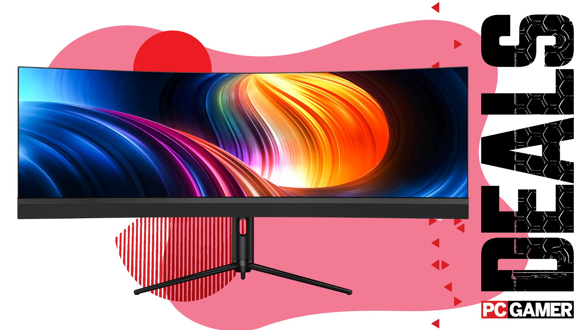 An Innocn gaming monitor on a pink deals background