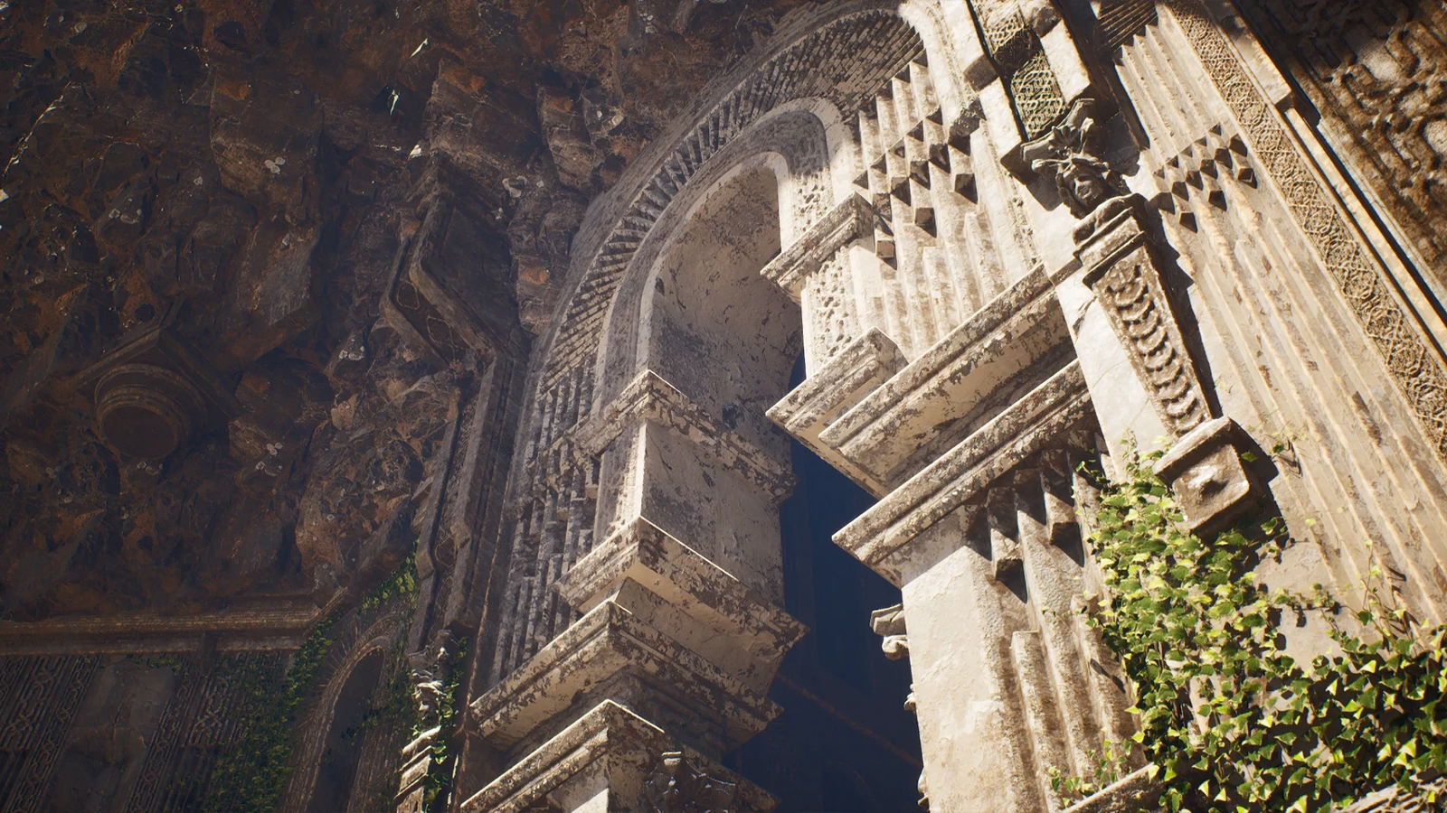3D models of a ruined temple