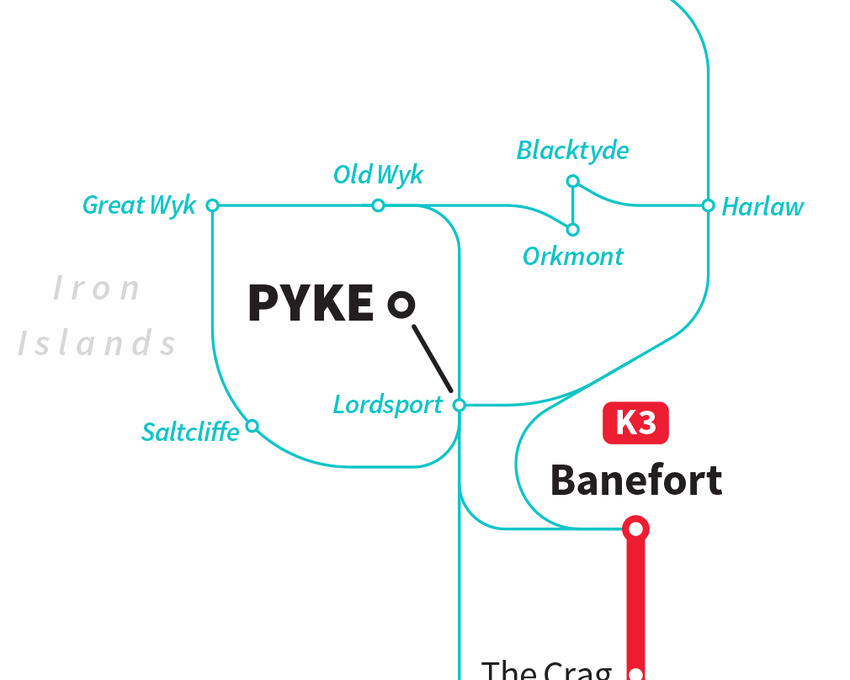 Game of Thrones tube map